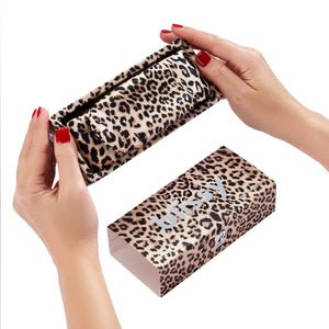 Leopard Blissy Beauty Band Close-Up – Blissy 22 Momme Silk