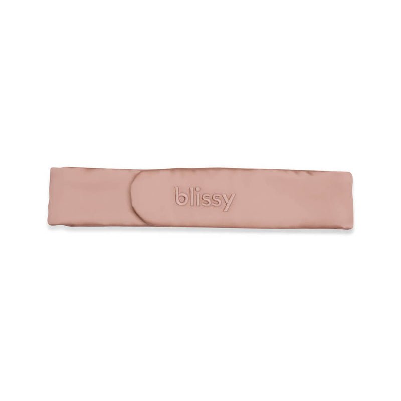 Rose Gold Blissy Beauty Band Close-Up – Blissy 22 Momme Silk