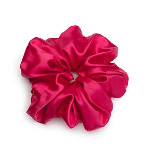 100% Mulberry Silk Hair Tie Blissy Oversized Silk Scrunchie Close-Up – Blissy 22 Momme Silk