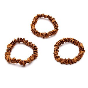 Blissy Bronze Silk Blissy Skinny Scrunchies Detail –