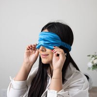 Aqua Mulberry Silk Sleep Mask – Blissy