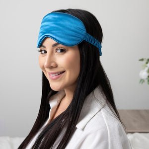 Blissy Mulberry Silk Sleep Mask – Aqua