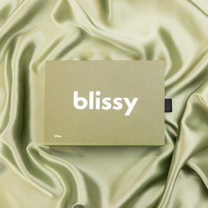 Blissy Mulberry Silk Pillowcase – Olive Queen