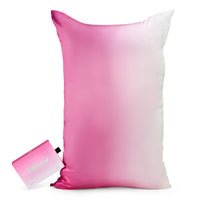 Blissy Pink Ombre Silk Pillowcase Detail – King