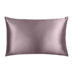 Blissy Plum Silk Pillowcase Detail – King