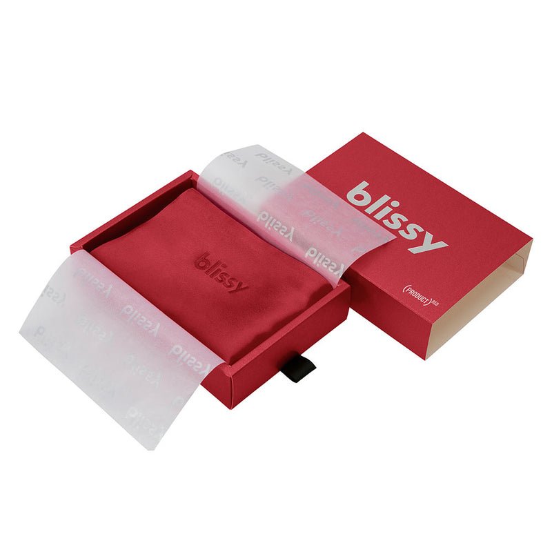 (Product)Red Pillowcase Close-Up – Blissy 22 Momme Silk