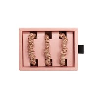 Blissy Rose Gold Blissy Skinny Scrunchies Lifestyle – Mulberry Silk