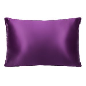Blissy Royal Purple Silk Pillowcase Detail – King