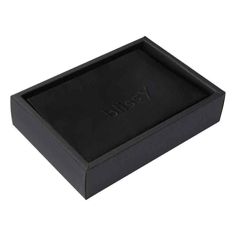 Blissy Black Silk Pillowcase Detail – King