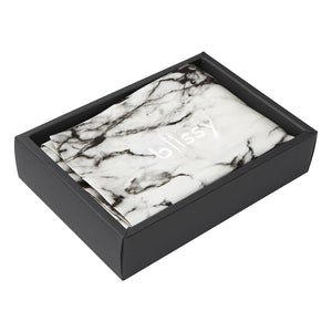 Blissy Mulberry Silk Pillowcase – Light Marble Queen