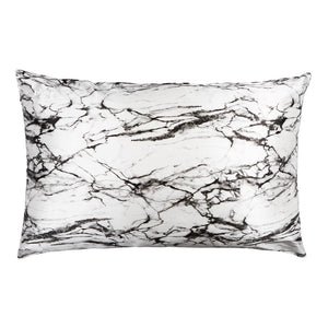 Light Marble Pillowcase Close-Up – Blissy 22 Momme Silk