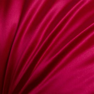 Red Pillowcase Close-Up – Blissy 22 Momme Silk