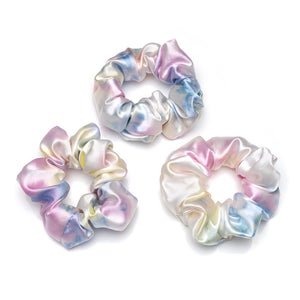 Blissy Yellow Tie-Dye Silk Blissy Scrunchies Detail –