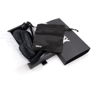 Blissy Black Sleep Mask Lifestyle – Mulberry Silk