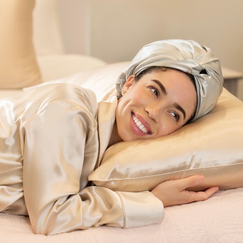 Blissy Mulberry Silk Blissy Bonnet – Silver