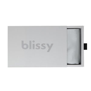 Blissy Silver Silk Pillowcase Detail – Standard