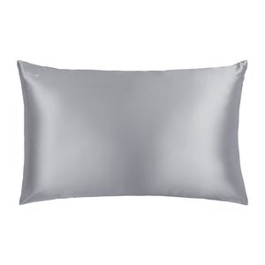 Silver Pillowcase Close-Up – Blissy 22 Momme Silk