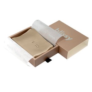 Blissy King Taupe Pillowcase Lifestyle – Mulberry Silk