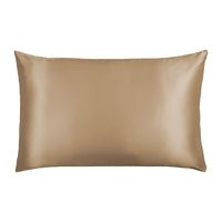 Blissy Taupe Silk Pillowcase Detail – King
