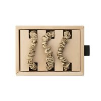 Blissy Taupe Blissy Skinny Scrunchies Lifestyle – Mulberry Silk