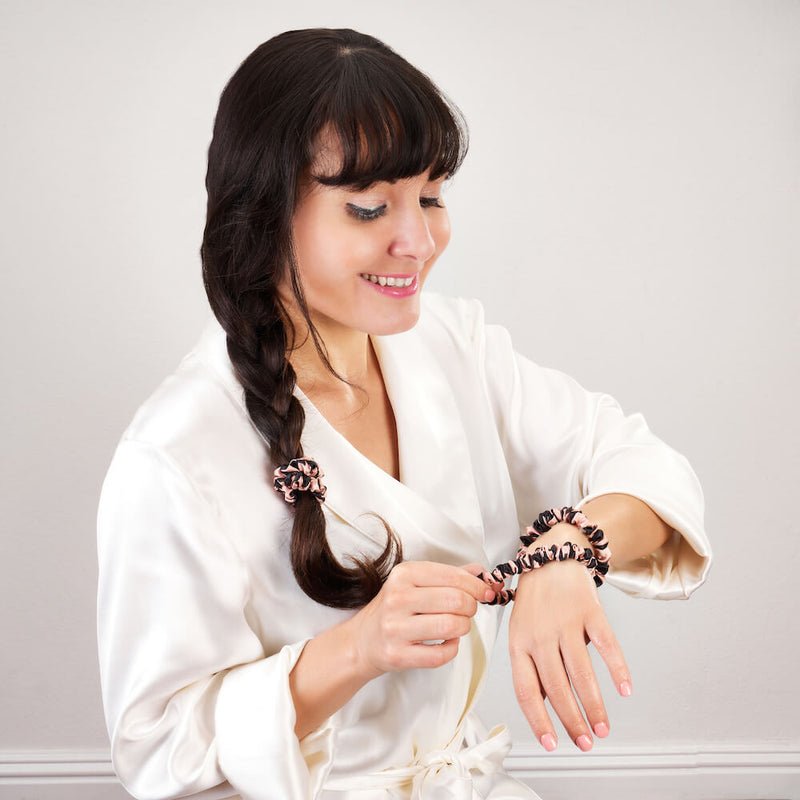 Blissy Mulberry Silk Blissy Skinny Scrunchies – Tiger