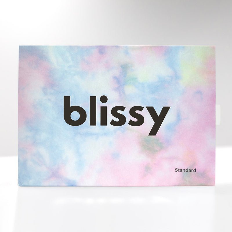 Blissy Yellow Tie-Dye Silk Pillowcase Detail – King